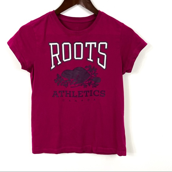 Roots Purple Logo T-Shirt - Picture 1 of 2